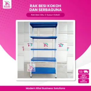 Perlengkapan Jualan Rak Toko Rak Besi Siku 5 susun 100 x 40 x 200